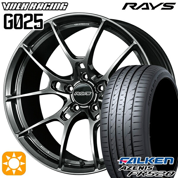 【取付対象】235/50R18 102W XL ファルケン アゼニス FK520 RAYS ボルクレーシング G025 HK 18インチ 7.5J 5H114.3 サマータイヤホイールセット ｜格安タイヤホイールジャストパーツ