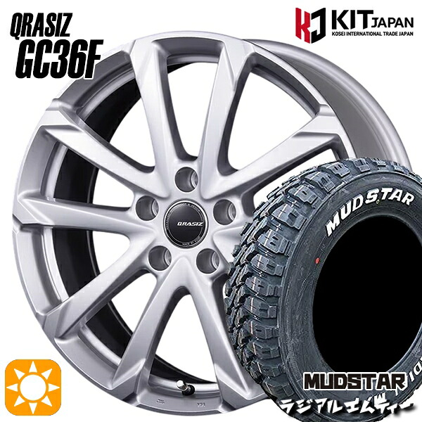 【取付対象】215/60R16 99T XL マッドスター ラジアル M/T ホワイトレター コーセイ クレイシズ GC36F ブライトシルバー 16インチ 6.5J 5H114.3 サマータイヤホイールセット