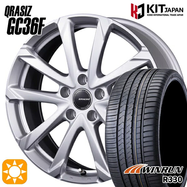 【取付対象】20/30系アルファード ヴェルファイア 235/50R18 101W XL ウィンラン R330 コーセイ クレイシズ GC36F ブライトシルバー 18インチ 7.0J 5H114.3 サマータイヤホイールセット |格安タイヤホイールジャストパーツ