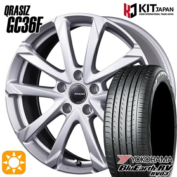 【取付対象】215/50R17 95V XL ヨコハマ ブルーアース RV03 コーセイ クレイシズ GC36F ブライトシルバー 17インチ 7.0J 5H114.3 サマータイヤホイールセット 84,590円