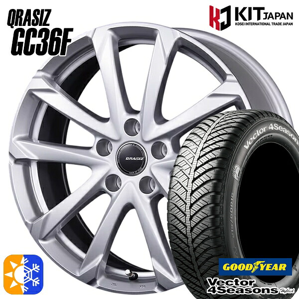 225/40R18 92H XL グッドイヤー ベクター フォーシーズンズ コーセイ クレイシズ GC36F ブライトシルバー 18インチ 7.0J 5H114.3 オールシーズンタイヤホイールセット |格安タイヤホイールジャストパーツ
