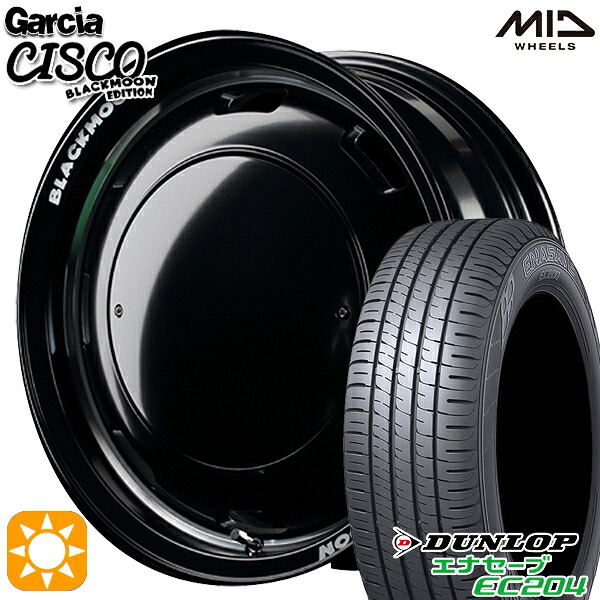 【取付対象】155/55R14 69V ダンロップ エナセーブ EC204 MID ガルシアシスコブラックムーン ブラック 14インチ 4.5J 4H100 サマータイヤホイールセット 66,935円