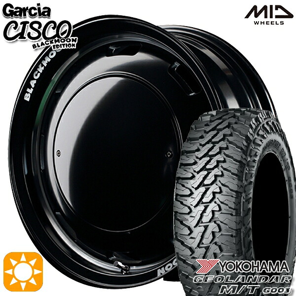 【取付対象】165/65R14 81/78Q ヨコハマ ジオランダー M/T G003 MID ガルシアシスコブラックムーン ブラック 14インチ 4.5J 4H100 サマータイヤホイールセット |格安タイヤホイールジャストパーツ