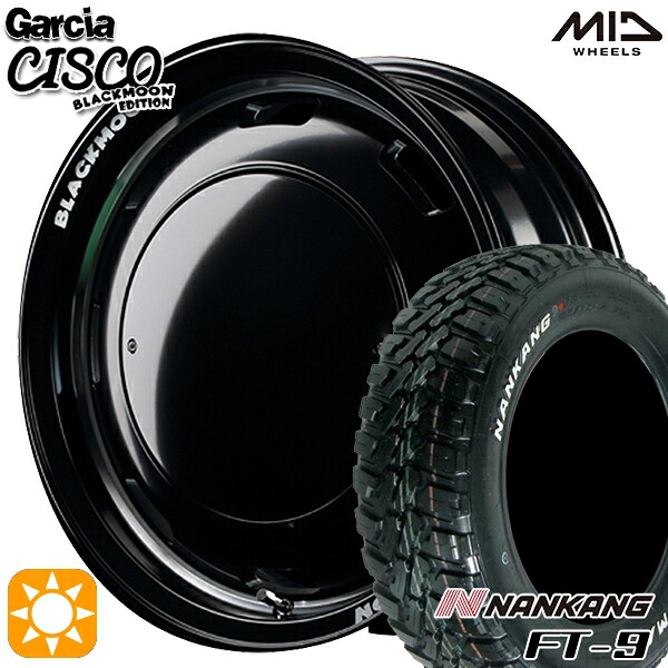 【取付対象】[5本セット]ジムニー 175/80R16 91S ナンカン FT-9 MID ガルシアシスコブラックムーン ブラック 16インチ 5.5J 5H139.7 サマータイヤホイールセット
