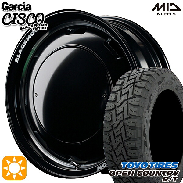 【取付対象】[5本セット]ジムニーシエラ 215/70R16 100Q トーヨー オープンカントリー R/T MID ガルシアシスコブラックムーン ブラック 16インチ 6.0J 5H139.7 サマータイヤホイールセット