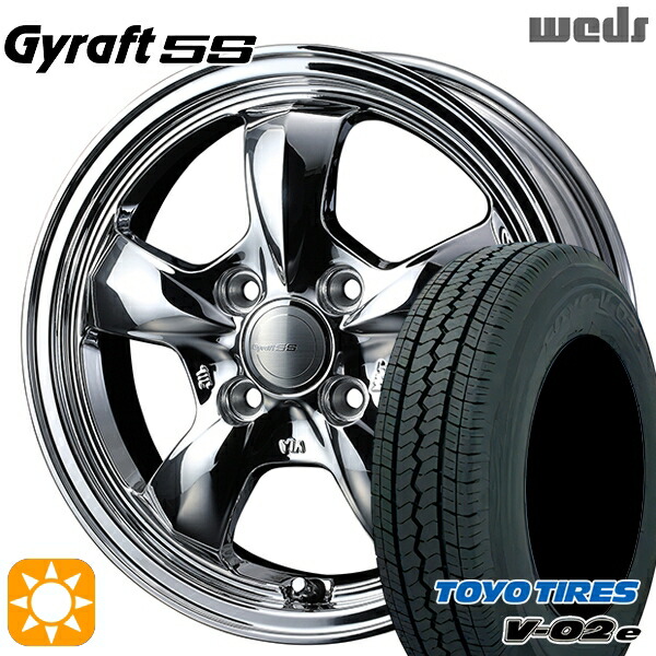 【取付対象】軽トラ 145/80R12 80/78N トーヨー V02E V-02E ウェッズ グラフト 5S BS 12インチ 4.0J 4H100 サマータイヤホイールセット