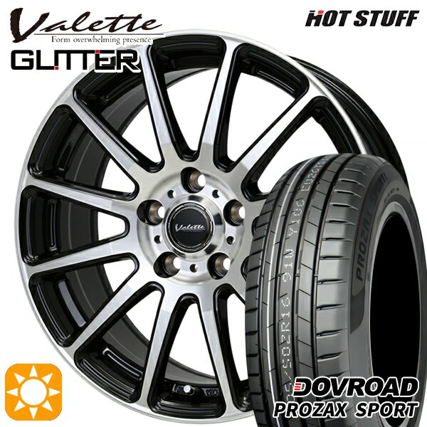 【取付対象】フォレスターSK9/SKE 225/55R17 101W XL DOVROAD プロザックススポーツ ホットスタッフ ヴァレット グリッター BK/P 17インチ 7.0J 5H114.3 サマータイヤホイールセット ｜格安タイヤホイールジャストパーツ