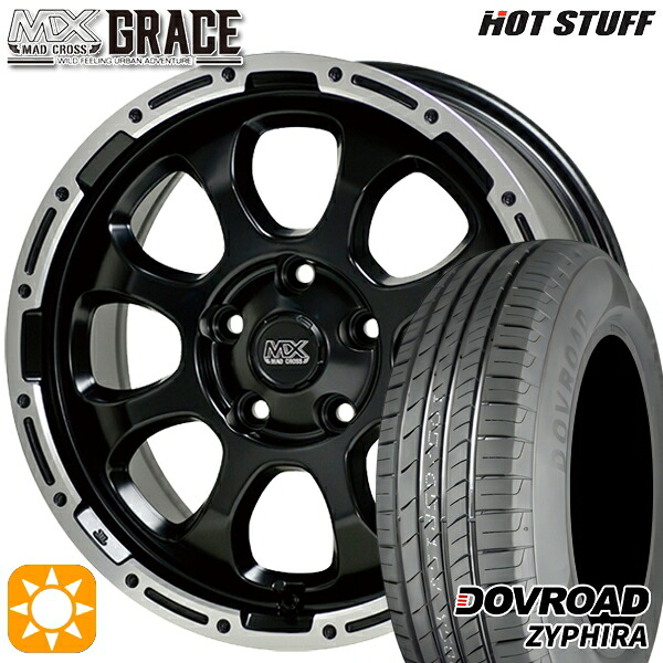 【取付対象】215/65R16 98H DOVROAD ザイファイラ HotStuff マッドクロス グレイス GB/P 16インチ 7.0J 5H114.3 サマータイヤホイールセット