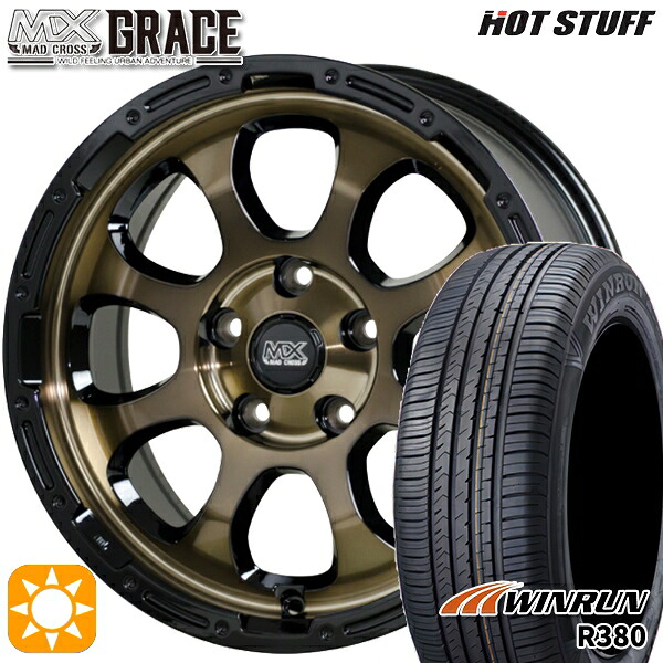 【取付対象】C-HR カローラクロス 215/60R17 96V ウィンラン R380 HotStuff マッドクロス グレイス BRC/BK 17インチ 7.0J 5H114.3 サマータイヤホイールセット