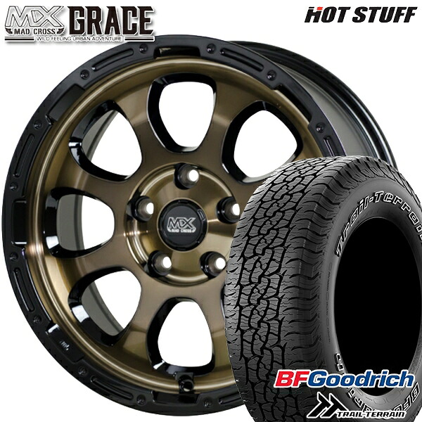 【取付対象】225/65R17 102T ORWL BFグッドリッチ トレールテレーン HotStuff マッドクロス グレイス BRC/BK 17インチ 7.0J 5H114.3 サマータイヤホイールセット ｜格安タイヤホイールジャストパーツ
