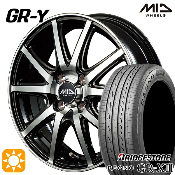 【取付対象】アクア クロスビー 175/60R16 82H ブリヂストン レグノ GR-X3 MID ファイナルスピード GR-ガンマ BP 16インチ 6.0J 4H100 サマータイヤホイールセット