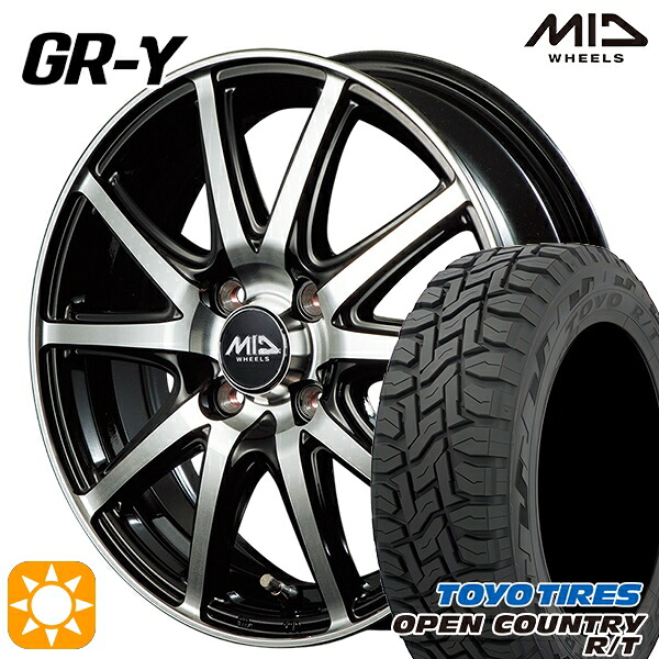 【取付対象】アクア クロスビー 175/60R16 82Q トーヨー オープンカントリー R/T MID ファイナルスピード GR-ガンマ BP 16インチ 6.0J 4H100 サマータイヤホイールセット