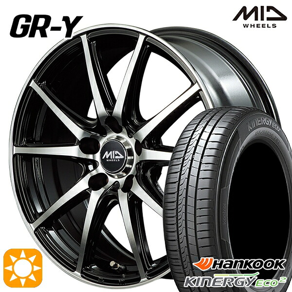 【取付対象】185/65R15 88T ハンコック KlnERGy ECO2 K435 MID ファイナルスピード GR-ガンマ BP 15インチ 6.0J 5H100 サマータイヤホイールセット
