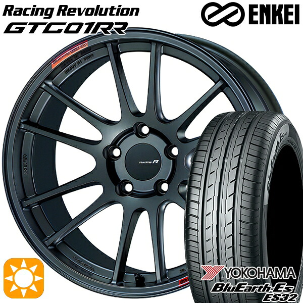 【取付対象】235/50R18 97W ヨコハマ ブルーアース ES32 ENKEI エンケイ レーシングレボリューション GTC01RR マットダークガンメタリック 18インチ 7.5J 5H114.3 サマータイヤホイールセット |格安タイヤホイールジャストパーツ