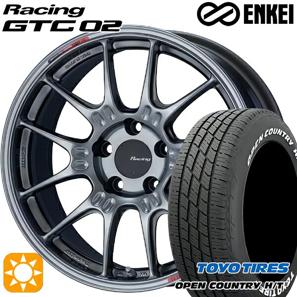 【取付対象】ライズ ロッキー 195/60R17 90H トーヨー オープンカントリー H/T2 WL ENKEI エンケイ レーシング GTC02 ハイパーシルバー 17インチ 7.5J 4H100 サマータイヤホイールセット