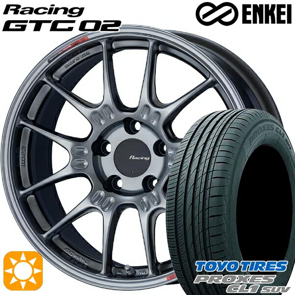 【取付対象】レクサスNX 235/55R18 100V トーヨー プロクセス CL1 SUV ENKEI エンケイ レーシング GTC02 ハイパーシルバー 18インチ 8.0J 5H114.3 サマータイヤホイールセット 129,150円