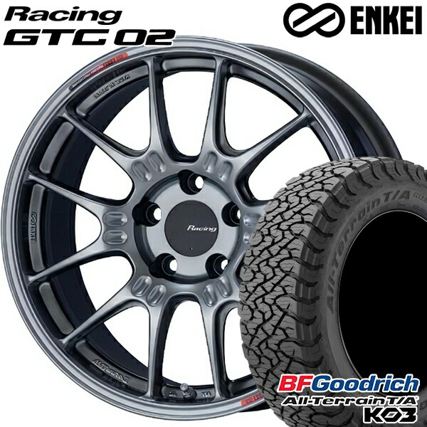 【取付対象】225/65R17 107/103S RBL BFグッドリッチ オールテレーン T/A KO3 ENKEI エンケイ レーシング GTC02 ハイパーシルバー 17インチ 7.5J 5H114.3 サマータイヤホイールセット |格安タイヤホイールジャストパーツ