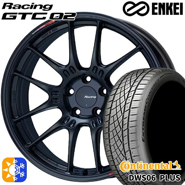 マツダ2 ノート 205/45R17 88W XL コンチネンタル DWS06+ ENKEI エンケイ レーシング GTC02 17インチ 7.5J 4H100 マットブラック オールシーズンタイヤホイールセット