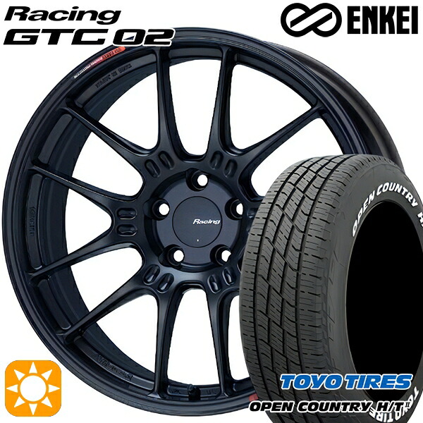 【取付対象】ライズ ロッキー 195/60R17 90H トーヨー オープンカントリー H/T2 WL ENKEI エンケイ レーシング GTC02 マットブラック 17インチ 7.5J 4H100 サマータイヤホイールセット ｜格安タイヤホイールジャストパーツ 136,940円