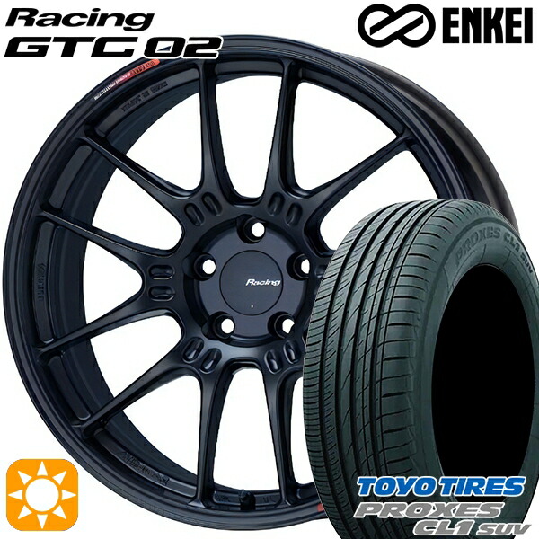 【取付対象】レクサスNX 235/55R18 100V トーヨー プロクセス CL1 SUV ENKEI エンケイ レーシング GTC02 マットブラック 18インチ 8.0J 5H114.3 サマータイヤホイールセット 129,150円