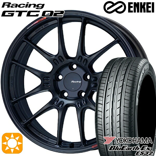 【取付対象】225/50R17 94V ヨコハマ ブルーアース ES32 ENKEI エンケイ レーシング GTC02 マットブラック 17インチ 7.5J 5H114.3 サマータイヤホイールセット ｜格安タイヤホイールジャストパーツ
