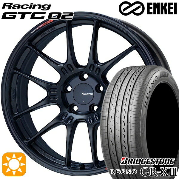 【取付対象】20/30系アルファード ヴェルファイア 235/50R18 101V XL ブリヂストン レグノ GR-X3 ENKEI エンケイ レーシング GTC02 マットブラック 18インチ 7.5J 5H114.3 サマータイヤホイールセット