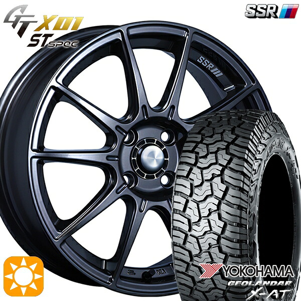 【取付対象】165/65R15 81S ヨコハマ ジオランダー X-AT G016 SSR GTX01 R/STspec ダークガンメタ 15インチ 5.0J 4H100 サマータイヤホイールセット