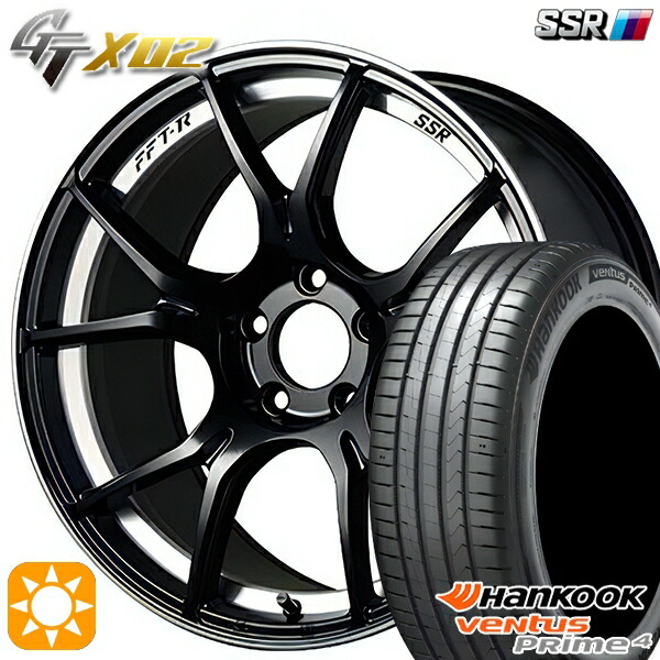 【取付対象】195/50R16 88V XL ハンコック veNtus PRime4 K135 SSR GTX02 グロスブラック 16インチ 6.5J 4H100 サマータイヤホイールセット |格安タイヤホイールジャストパーツ