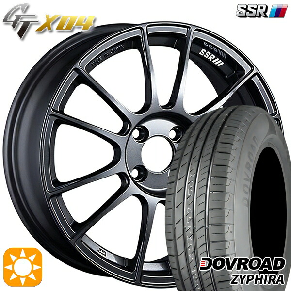 【取付対象】アクア デミオ ノート 195/55R16 87V DOVROAD ザイファイラ SSR GTX04 ダークガンメタ 16インチ 6.5J 4H100 サマータイヤホイールセット ｜格安タイヤホイールジャストパーツ