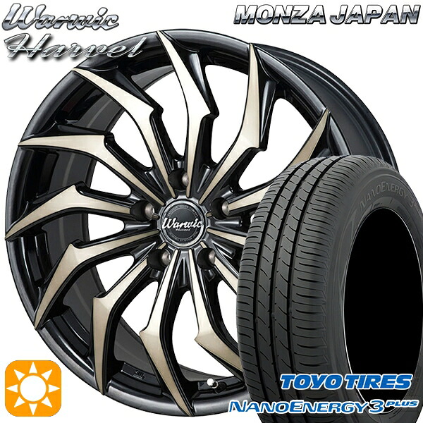 【取付対象】215/45R17 87W トーヨー ナノエナジー3プラス モンツァ ワーウィック ハーベル 17インチ 7.0J 5H100 サマータイヤホイールセット