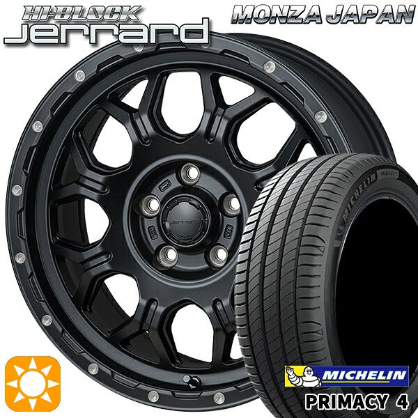【取付対象】195/60R16 93V XL ミシュラン プライマシー4 モンツァ ハイブロック ジェラード 16インチ 7.0J 5H114.3 サマータイヤホイールセット