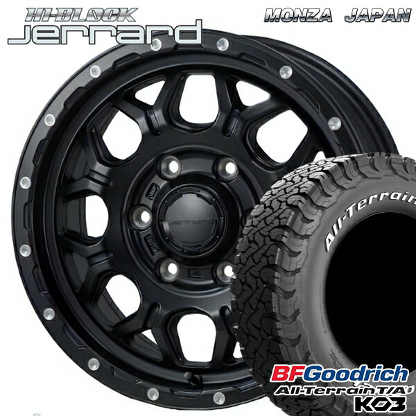 【取付対象】215/70R16 100/97S RWL BFグッドリッチ オールテレーン T/A KO3 モンツァ ハイブロック ジェラード 16インチ 6.5J 6H139.7 サマータイヤホイールセット