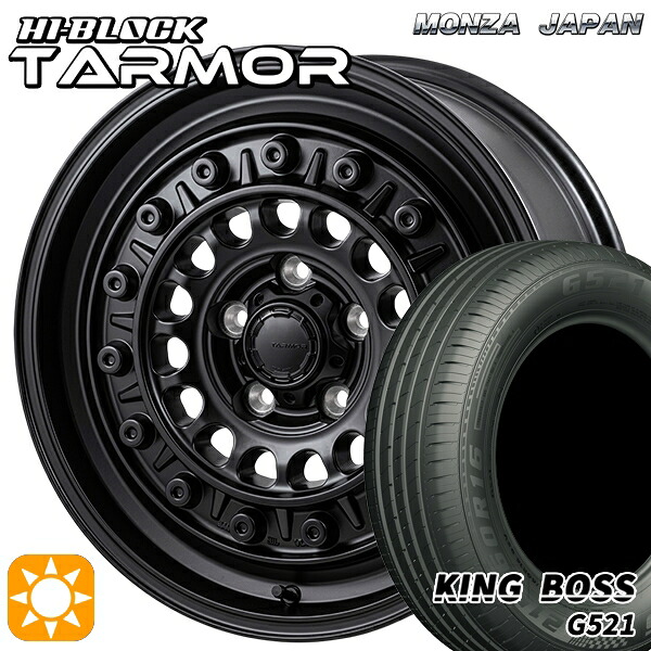 【取付対象】195/65R15 91H キングボス G521 モンツァ ハイブロック ターマー 15インチ 6.0J 5H114.3 +50 サマータイヤホイールセット |格安タイヤホイールジャストパーツ