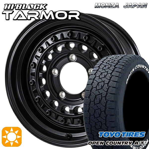 【取付対象】ジムニーJB23/64 215/70R16 100T トーヨー オープンカントリーA/T3 ホワイトレター モンツァ ハイブロック ターマー 16インチ 5.5J 5H139.7 +22 サマータイヤホイールセット ｜格安タイヤホイールジャストパーツ