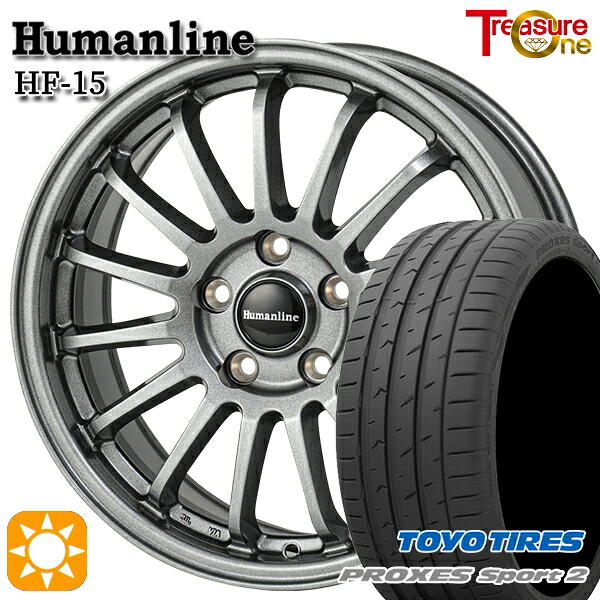 【取付対象】20/30系アルファードヴェルファイア 235/50R18 101Y XL トーヨー プロクセススポーツ2 トレジャーワン ヒューマンライン HF15 ダークグレー 18インチ 7.0J 5H114.3 サマータイヤホイールセット 72,490円