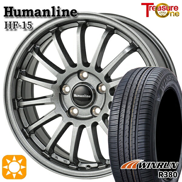 【取付対象】ヤリスクロス 205/65R16 95H ウィンラン R380 トレジャーワン ヒューマンライン HF15 ダークグレー 16インチ 6.5J 5H114.3 サマータイヤホイールセット