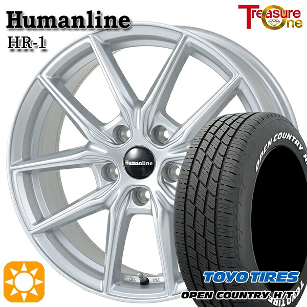 【取付対象】デリカD5 215/70R16 100H トーヨー オープンカントリー H/T2 WL トレジャーワン ヒューマンライン HR1 シルバー 16インチ 6.5J 5H114.3 サマータイヤホイールセット |格安タイヤホイールジャストパーツ