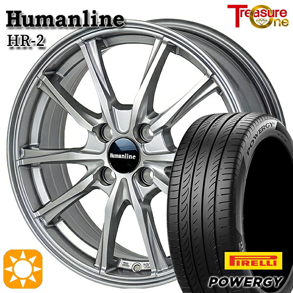 【取付対象】N-BOX ウェイク 165/55R15 75H ピレリ パワジー トレジャーワン ヒューマンライン HR2 ダークグレー 15インチ 4.5J 4H100 サマータイヤホイールセット |格安タイヤホイールジャストパーツ