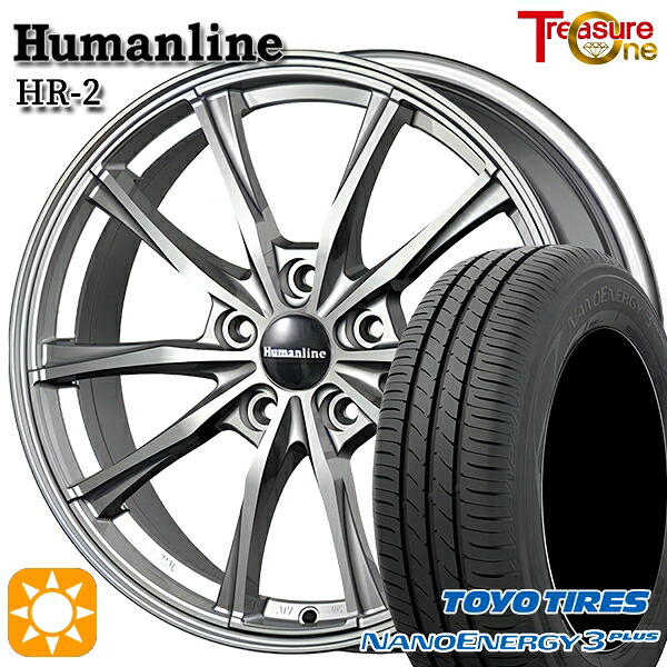 【取付対象】C-HR レガシィB4 225/50R18 95W トーヨー ナノエナジー3プラス トレジャーワン ヒューマンライン HR2 ダークグレー 18インチ 7.0J 5H114.3 サマータイヤホイールセット |格安タイヤホイールジャストパーツ