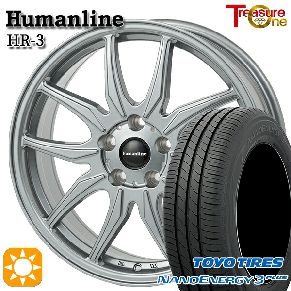 【取付対象】レガシィB4 エクシーガ 215/50R17 91V トーヨー ナノエナジー3プラス トレジャーワン ヒューマンライン HR3 ダークシルバー 17インチ 7.0J 5H100 サマータイヤホイールセット ｜格安タイヤホイールジャストパーツ