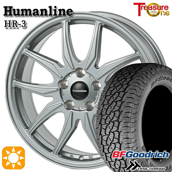 【取付対象】20/30系アルファードヴェルファイア 235/60R18 107H XL RBL BFグッドリッチ トレールテレーン トレジャーワン ヒューマンライン HR3 ダークシルバー 18インチ 7.0J 5H114.3 サマータイヤホイールセット