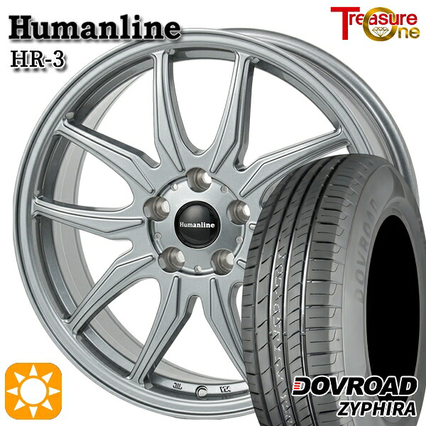 【取付対象】170シエンタ 185/60R15 84H DOVROAD ザイファイラ トレジャーワン ヒューマンライン HR3 ダークシルバー 15インチ 6.0J 5H100 サマータイヤホイールセット |格安タイヤホイールジャストパーツ