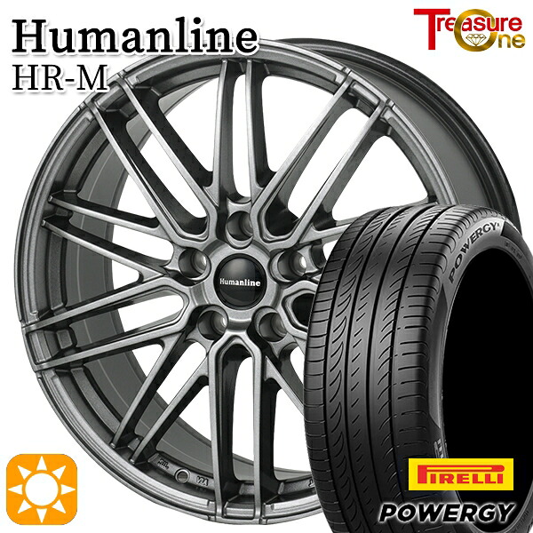 【取付対象】195/55R16 87V ピレリ パワジー トレジャーワン ヒューマンライン HRM GM 16インチ 6.5J 5H100 サマータイヤホイールセット