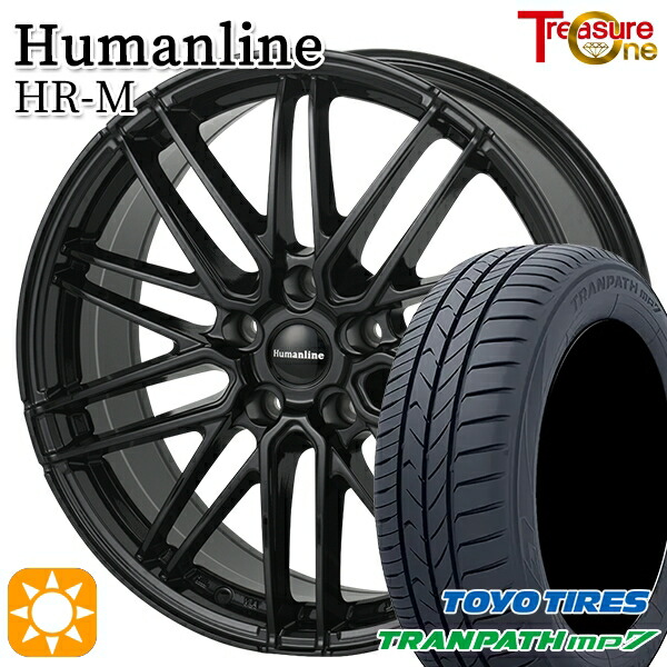 C-HR カローラクロス 215/60R17 96H トーヨー トランパス mp7 トレジャーワン ヒューマンライン HRM BK 17インチ 7.0J 5H114.3 サマータイヤホイールセット｜格安タイヤホイールジャストパーツ