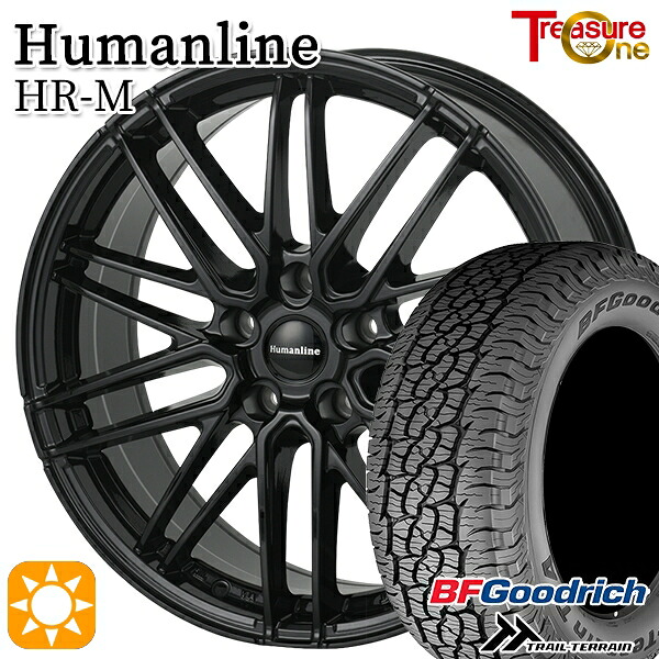 235/60R18 107H XL RBL BFグッドリッチ トレールテレーン トレジャーワン ヒューマンライン HRM BK 18インチ 7.5J 5H114.3 サマータイヤホイールセット｜格安タイヤホイールジャストパーツ 113,350円
