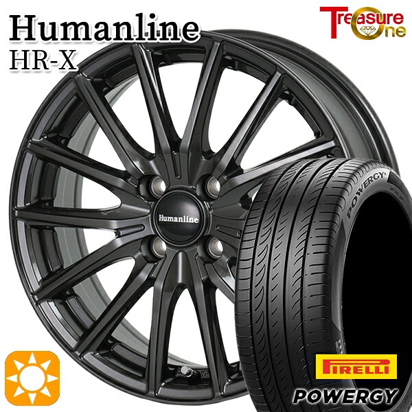 【取付対象】ライズ ロッキー 205/60R16 92H ピレリ パワジー トレジャーワン ヒューマンライン HRX TB 16インチ 6.0J 4H100 サマータイヤホイールセット