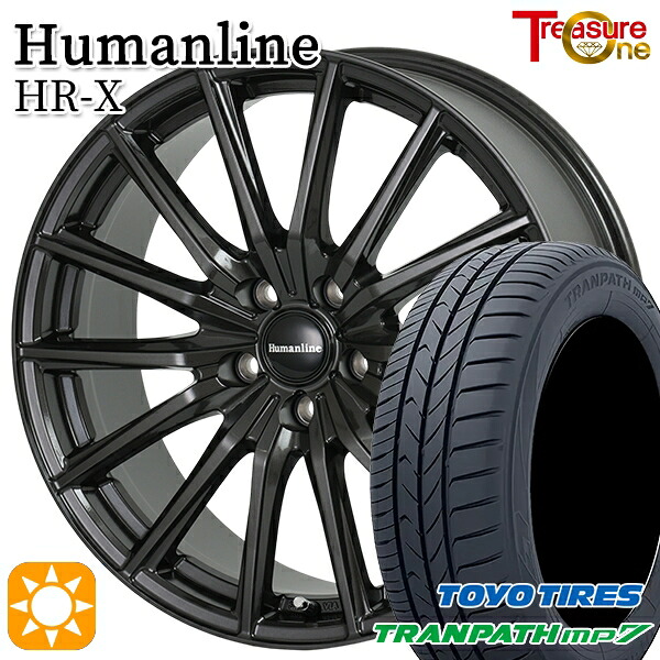 【取付対象】C-HR カローラクロス 215/60R17 96H トーヨー トランパス mp7 トレジャーワン ヒューマンライン HRX TB 17インチ 7.0J 5H114.3 サマータイヤホイールセット