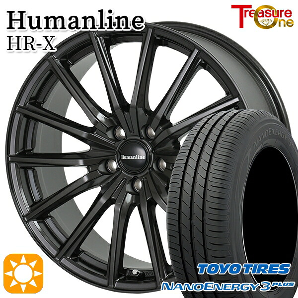 【取付対象】195/65R15 91H トーヨー ナノエナジー3プラス トレジャーワン ヒューマンライン HRX TB 15インチ 6.0J 5H114.3 サマータイヤホイールセット