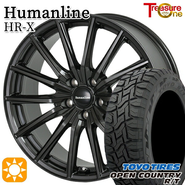 【取付対象】225/60R17 99Q トーヨー オープンカントリー R/T トレジャーワン ヒューマンライン HRX TB 17インチ 7.0J 5H114.3 サマータイヤホイールセット