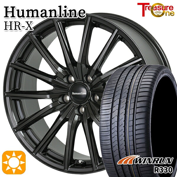 【取付対象】225/55R18 98V ウィンラン R330 トレジャーワン ヒューマンライン HRX TB 18インチ 7.5J 5H114.3 サマータイヤホイールセット